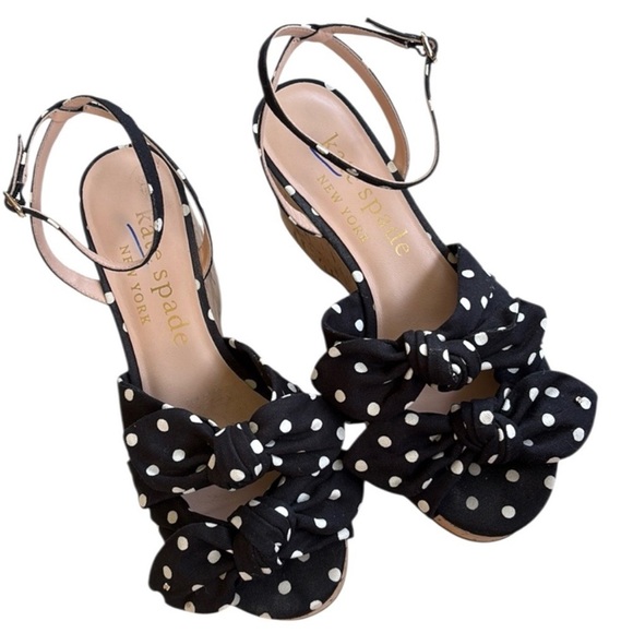 EUC Kate Spade Julep Platform Sandals Black
White Dot Size 10 - Picture 5 of 12